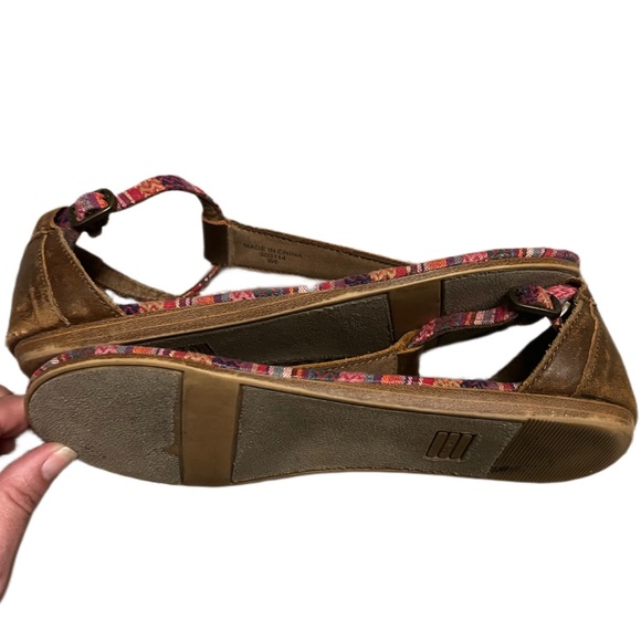 TOMS - Playa Tribal Multi Color Woven T Strap Sandals Size 6 - Picture 8 of 9